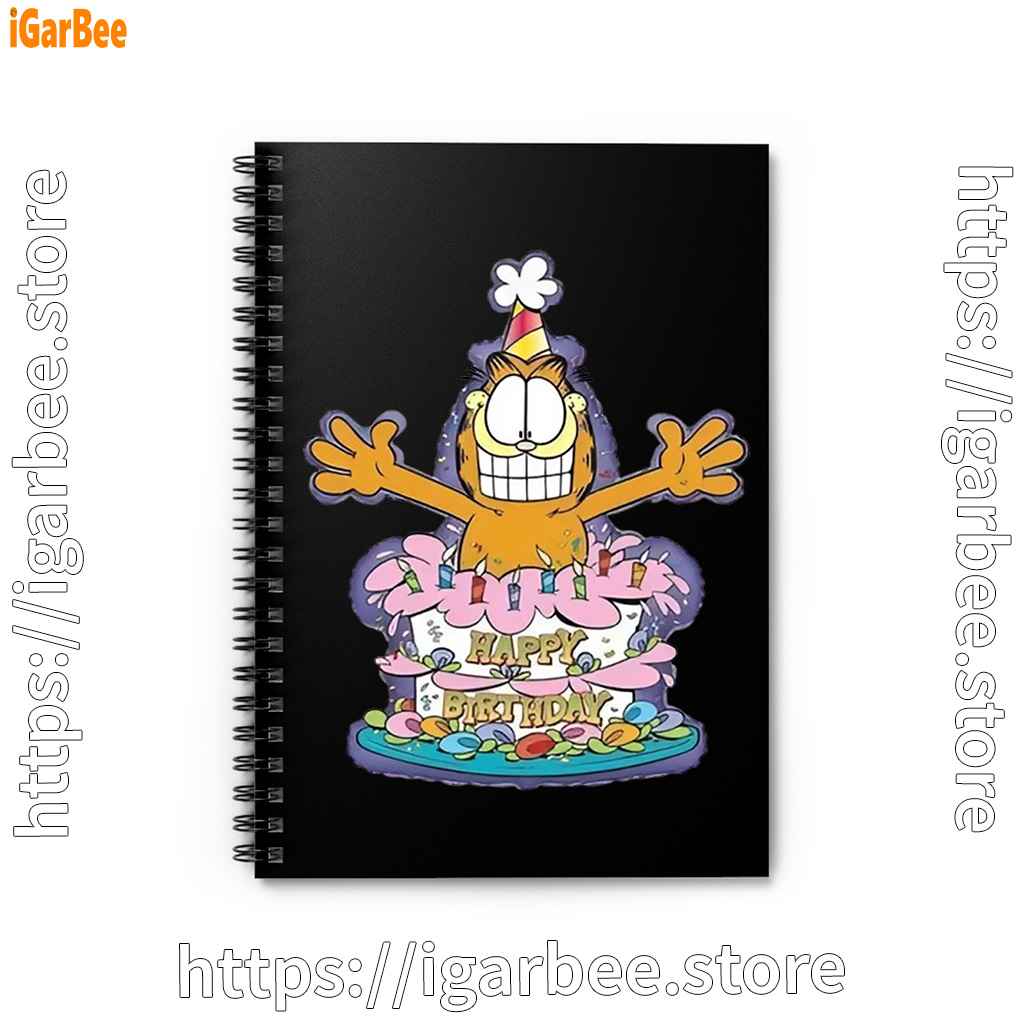 happy birthday garfield cat in town black notebook happy birthday garfield cat in town black notebook