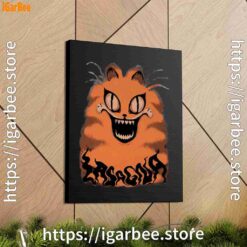 1 hausu garfield black canvas