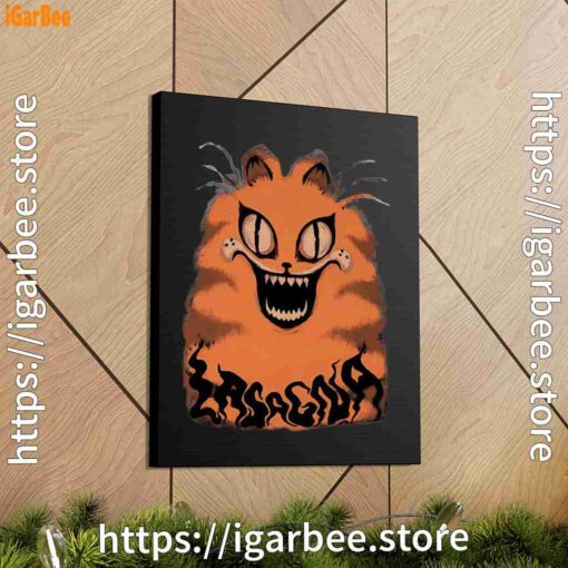 1 hausu garfield black canvas
