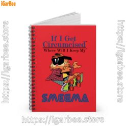 1 if i get circumcised garfield red notebook