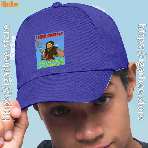 1 love celibacy garfield blue hat