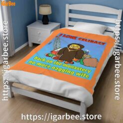 1 love celibacy garfield orange blanket
