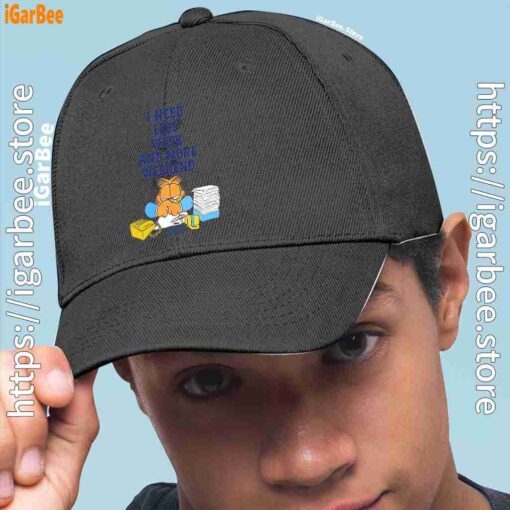 1 need less week and more weekend garfield black hat