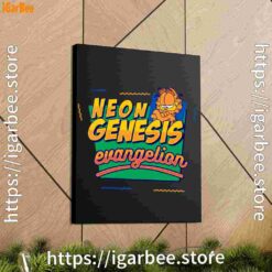 1 neon genesis evangelion garfield black canvas