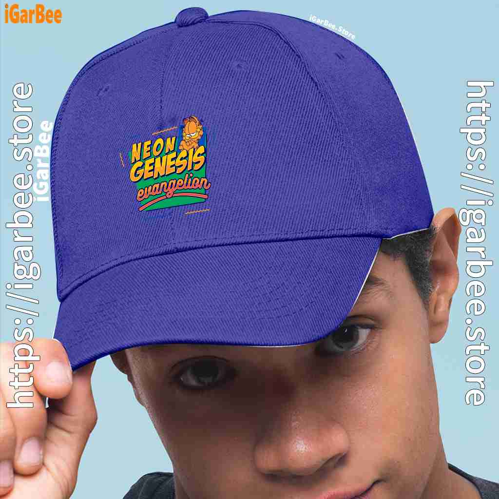 neon genesis evangelion garfield blue hat neon genesis evangelion garfield blue hat