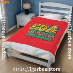 1 neon genesis evangelion garfield red blanket