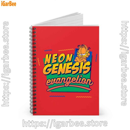 1 neon genesis evangelion garfield red notebook