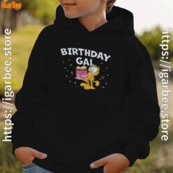 10 garfield birthday elebrating big chest black hoodie for kid boy