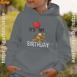 10 garfield its my birthday confetti celebration gray hoodie kids