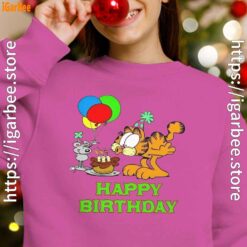 12 on your birthday garfield girl pink sweatshirt