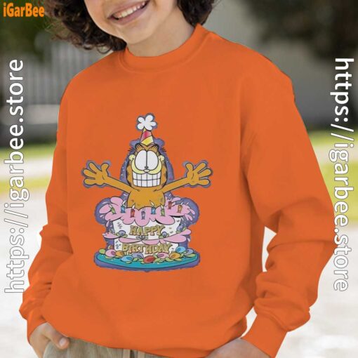 13 happy birthday garfield cat in town orange boy sweatshirts