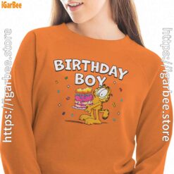 14 garfield birthday boy cake confetti celebration orange sweatshirts for women
