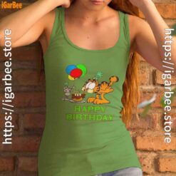 16 on your birthday garfield green tank top for women