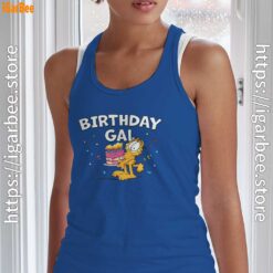 17 garfield birthday elebrating big chest blue tank top with women