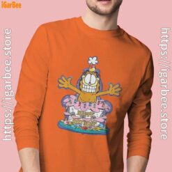 19 happy birthday garfield cat in town orange long sleeve for men