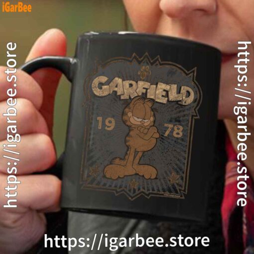 1978 garfield black coffee mug
