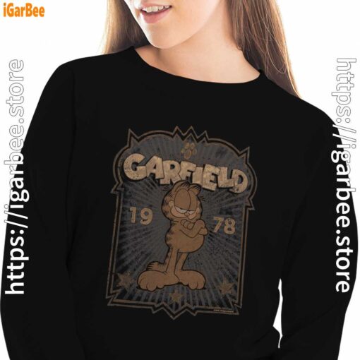 1978 garfield black women sweatshirts