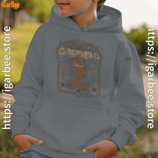 1978 garfield gray hoodie kids