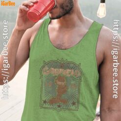 1978 garfield men green tank tops