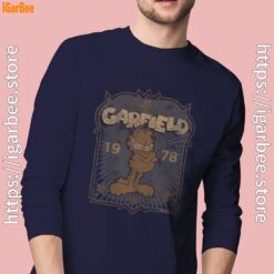 1978 garfield men navy long sleeve