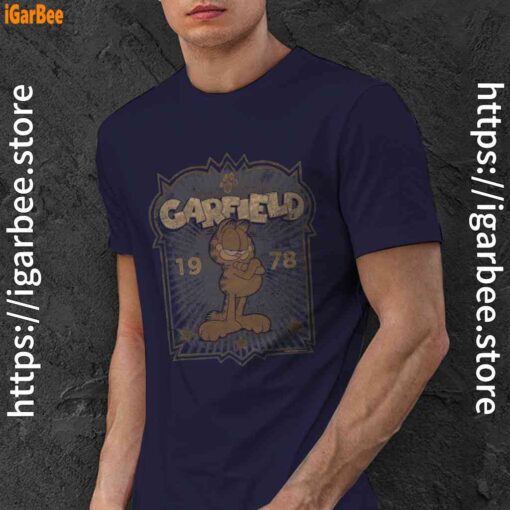 1978 garfield navy men shirt