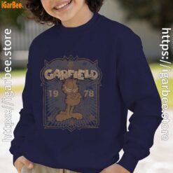 1978 garfield navy sweatshirt for kid boy