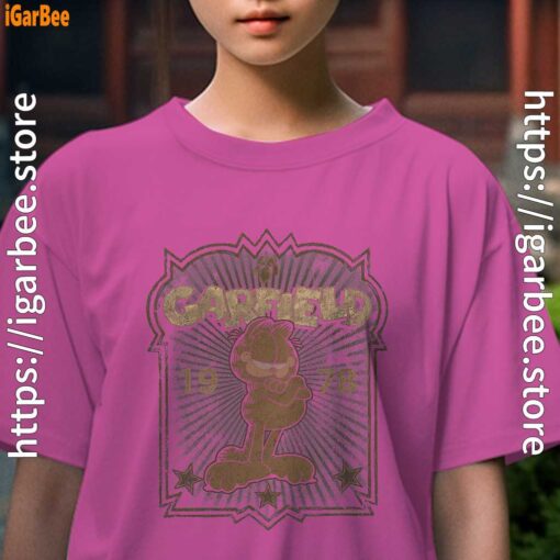 1978 garfield youth girl pink t shirt