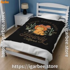 2 california howdy garfield cowboy black blanket