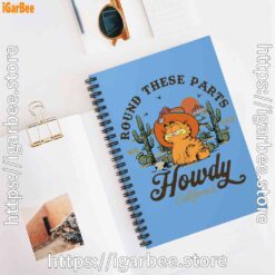 2 california howdy garfield cowboy blue notebook