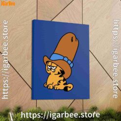 2 cowboy garfield smile on the day blue canvas