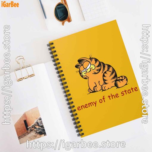 2 enemy of the state garfield yellow notebook