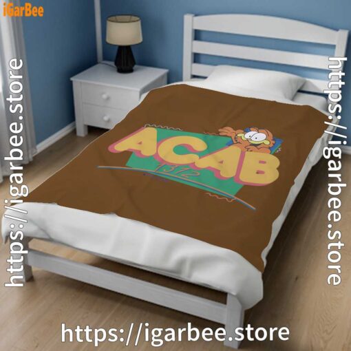 2 garfield acab brown blanket