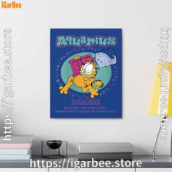 2 garfield aquarius blue canvas