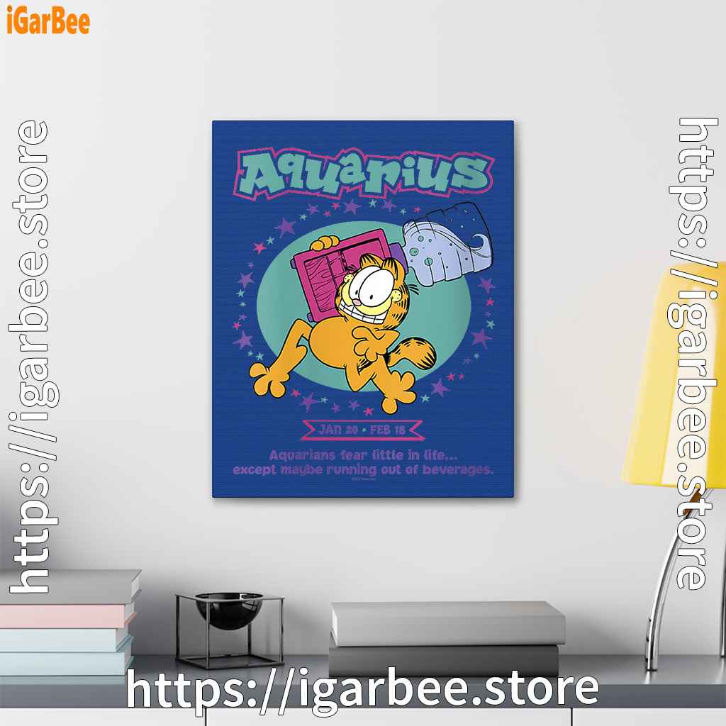garfield aquarius blue canvas garfield aquarius blue canvas
