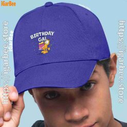 2 garfield birthday elebrating big chest blue hat men