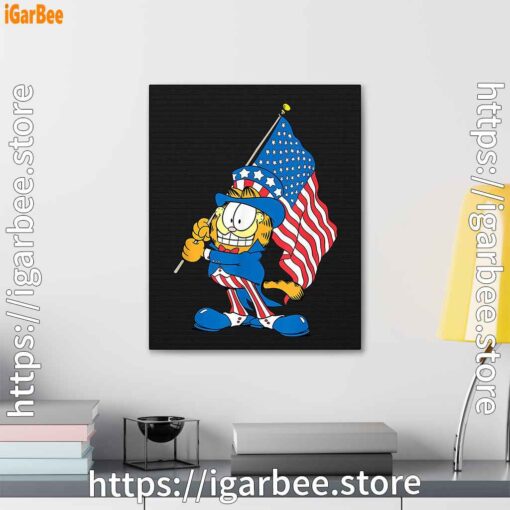 2 garfield black flag black canvas