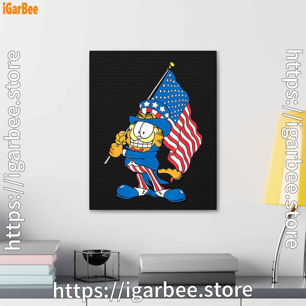 garfield black flag black canvas garfield black flag black canvas