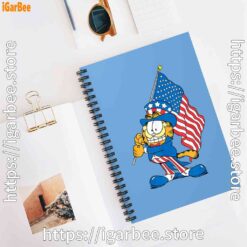 2 garfield black flag blue notebook