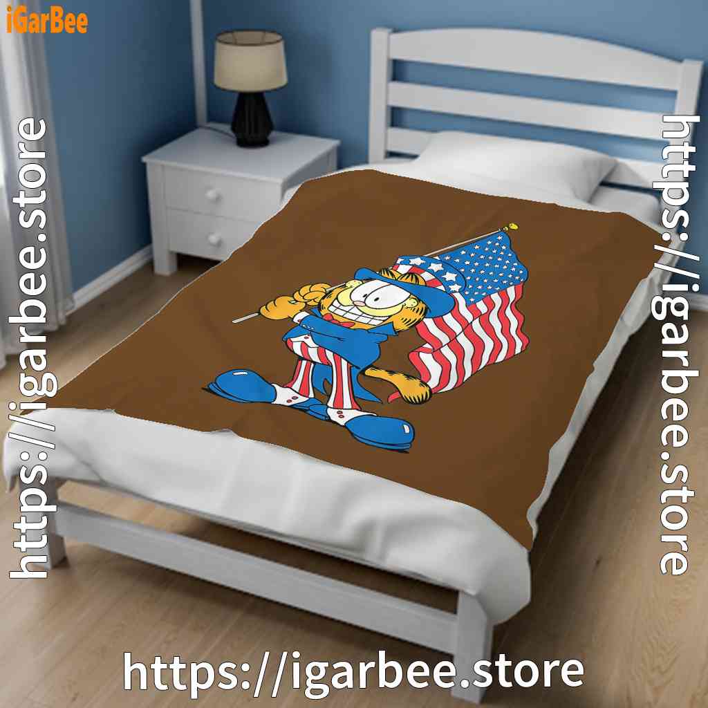 garfield black flag brown blanket garfield black flag brown blanket