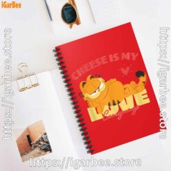 2 garfield cheese is my love lasagna red notebook