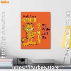 2 garfield gamer orange canvas