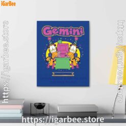 2 garfield gemini blue canvas