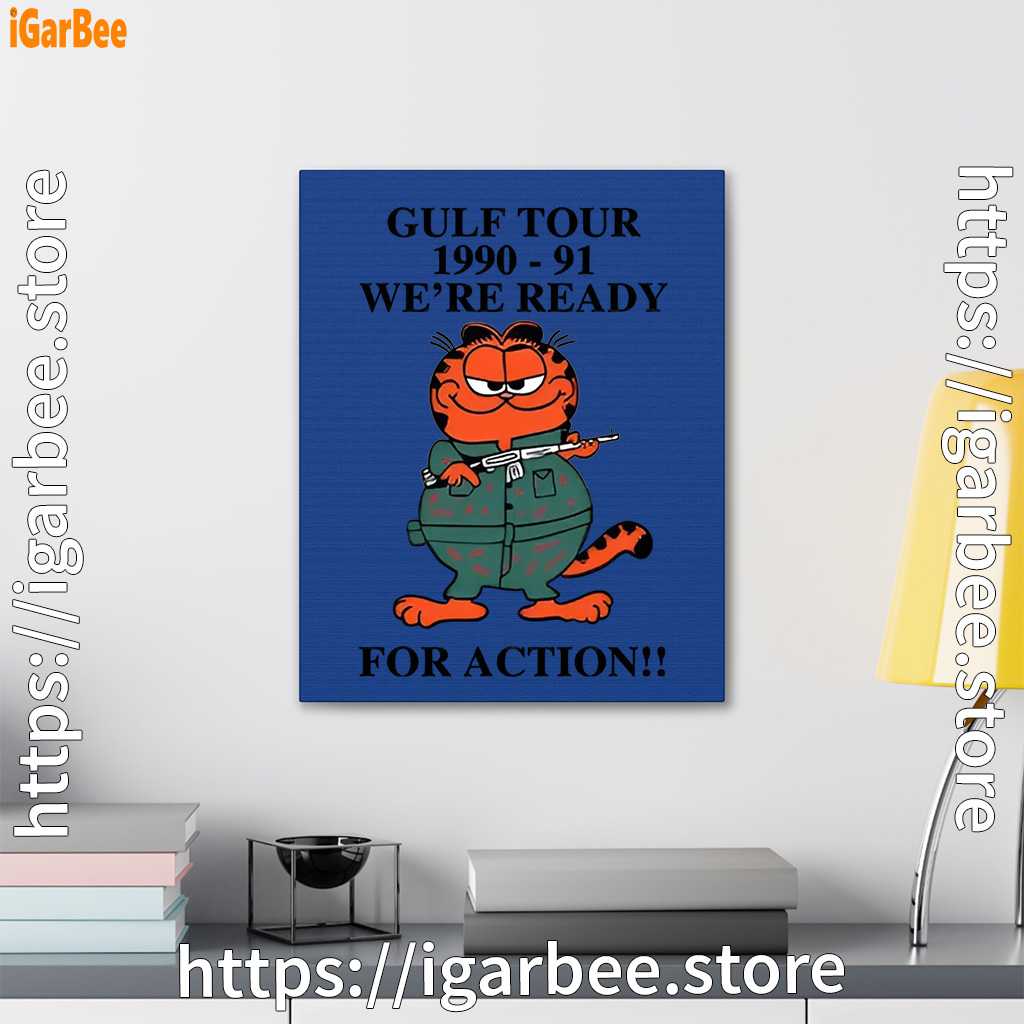 garfield gulf war blue canvas garfield gulf war blue canvas