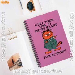 2 garfield gulf war pink notebook