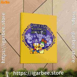 2 garfield halloween adventure hugging yellow canvas