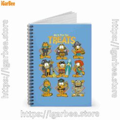 2 garfield halloween costumes grid do it for the treats blue notebook