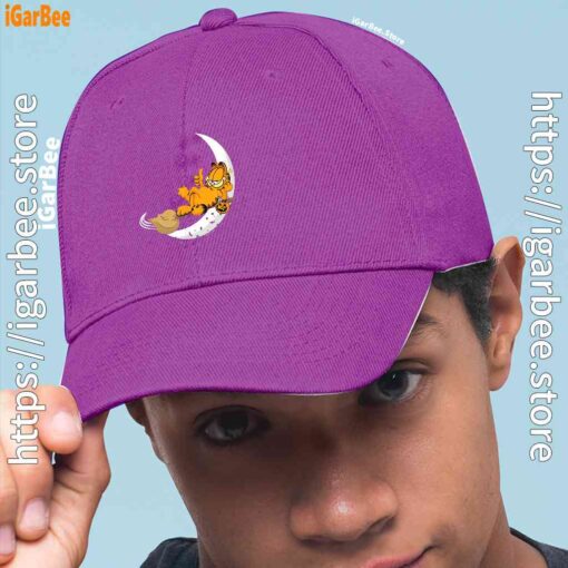 2 garfield halloween crescent moon broom riding purple hat men