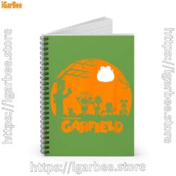 2 garfield halloween group shot nighttime spooky silhouette green notebook