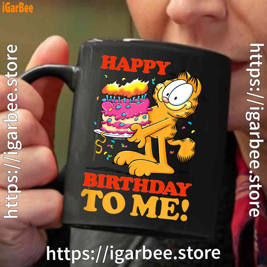 garfield happy birthday to me with cake black coffee mug oz garfield happy birthday to me with cake black coffee mug oz