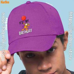 2 garfield its my birthday confetti celebration purple hat men